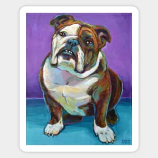 Nya the BULLDOG by Robert Phelps Sticker